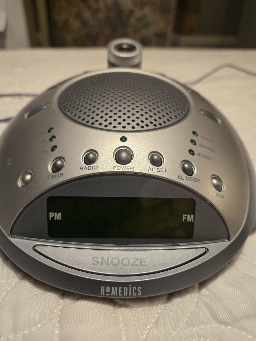HoMedics SS-4000 Sound Spa Alarm Clock Radio Sound Machine Sleep Aid TESTED